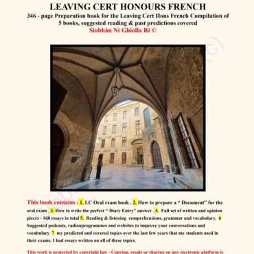 Leaving Cert Honours French - The Full Set E-book 2027