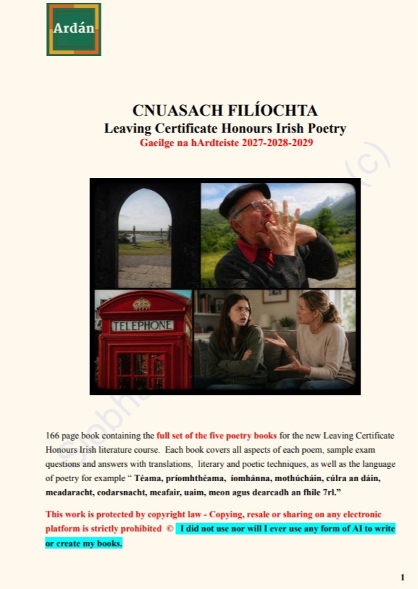Cnuasach Filíochta full exam preparation poetry ebook